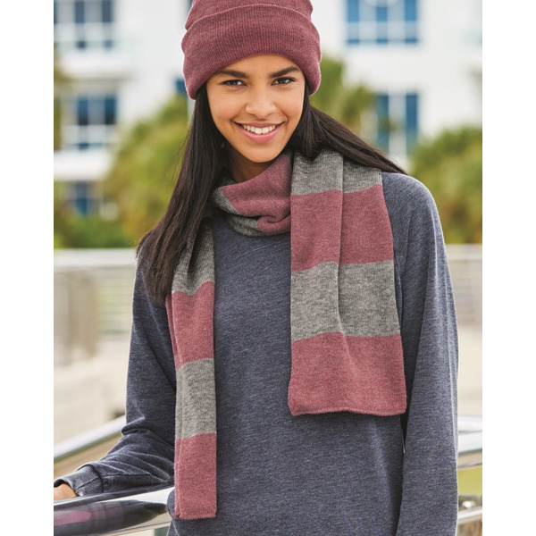 Rugby-Striped Knit Scarf Thumbnail