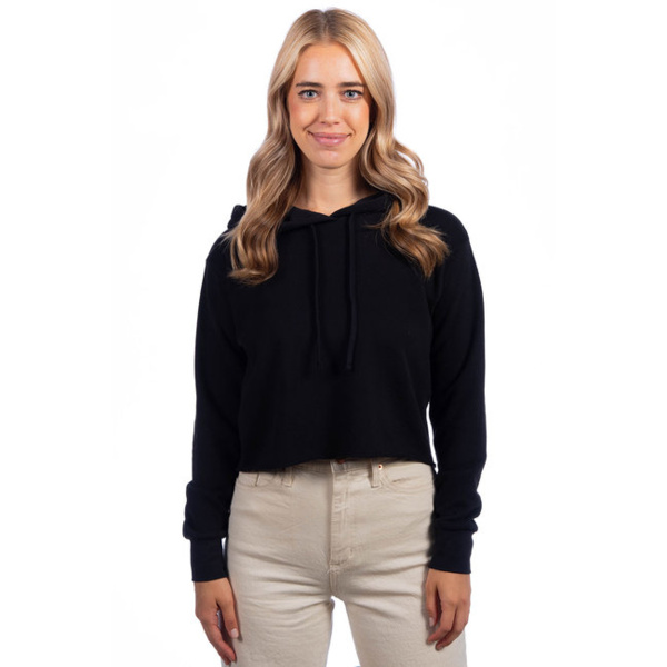 Ladies' Laguna Cropped Pullover Hooded Sweatshirt Thumbnail