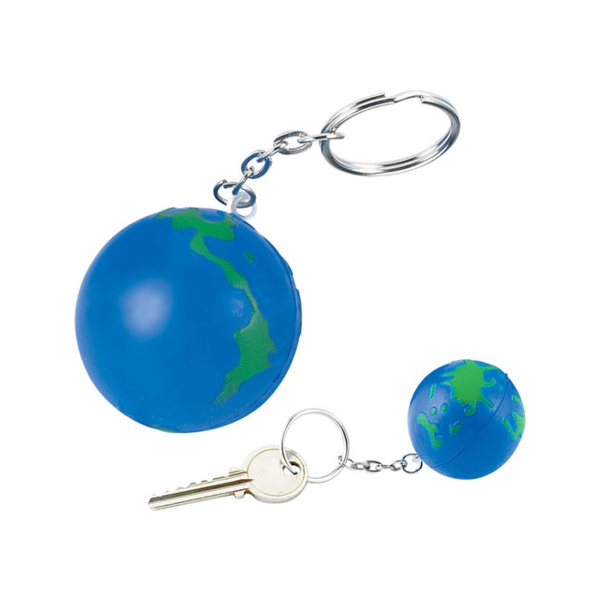 Globe Earth Shape Stress Ball Keychain Thumbnail