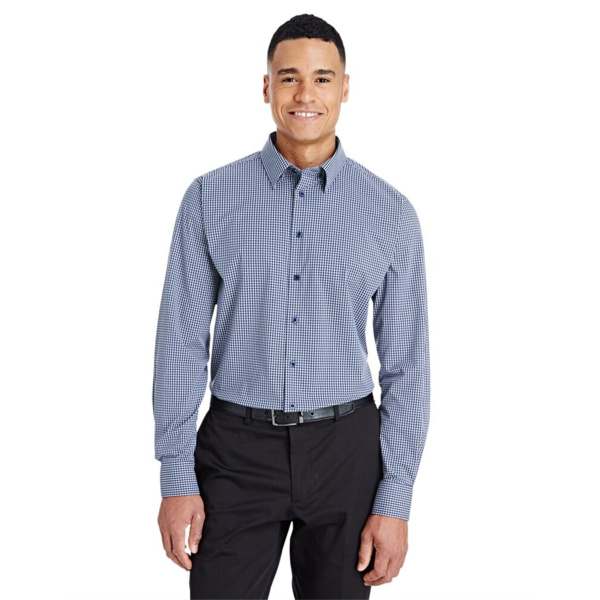 Men's CrownLux Performance® Tonal Mini Check Woven Dress Shirt Thumbnail