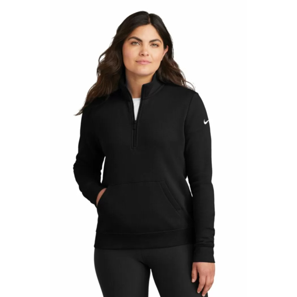 NIKE CLUB FLEECE SLEEVE SWOOSH LADIES' 1/2 ZIP Thumbnail