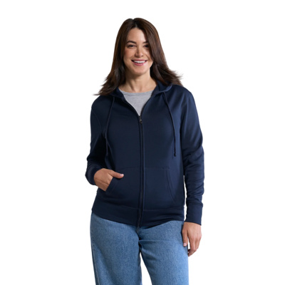 Ladies Polyester Full-Zip Hooded Sweatshirt Thumbnail