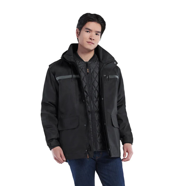Adult Heavy Duty 3 in 1 Parka with Detachable Hood Thumbnail