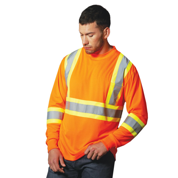 Adult Long Sleeve Hi Vis T-Shirt Thumbnail