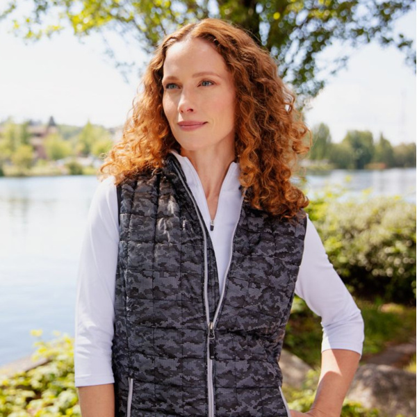 Rainier PrimaLoft® Eco Insulated Full Zip Printed Women's Puffer Vest Thumbnail