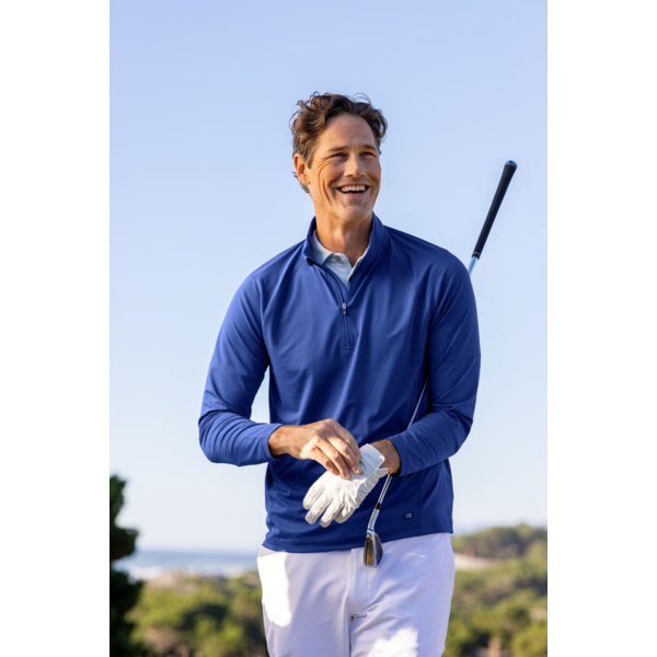 Cutter & Buck Prospect Recycled Featherlight Stretch Mens Big & Tall Quarter Zip Thumbnail