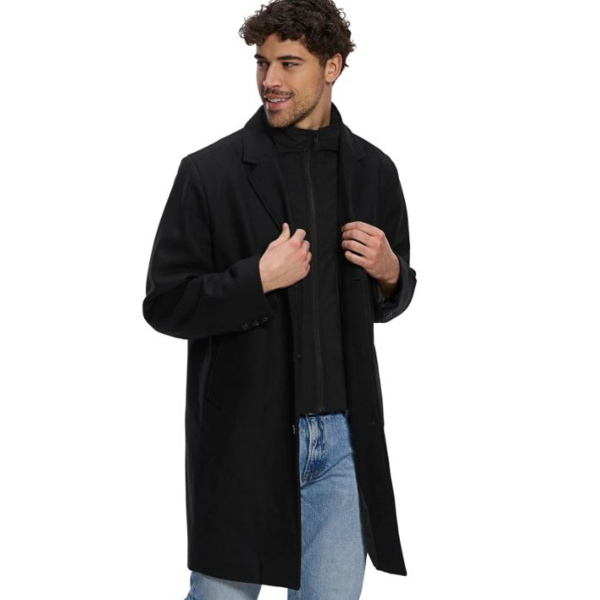 Melton Coat with Removable Collar Vendor Thumbnail