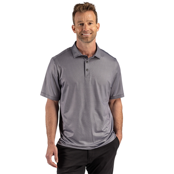 Cutter & Buck Pike Recycled Lattice Print Mens Big & Tall Polo Thumbnail