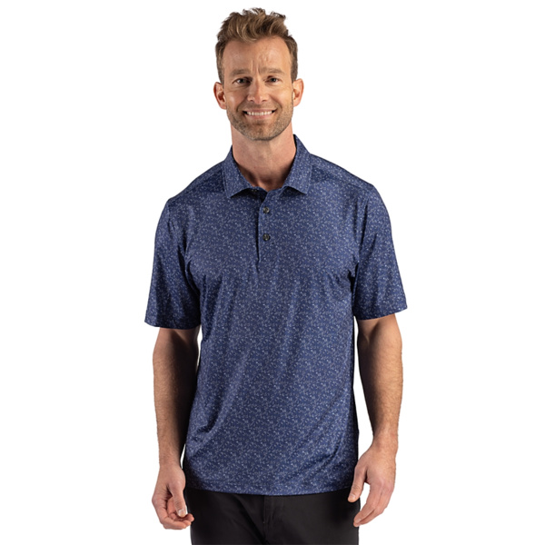 Cutter & Buck Pike Recycled Fern Print Mens Big & Tall Polo Thumbnail