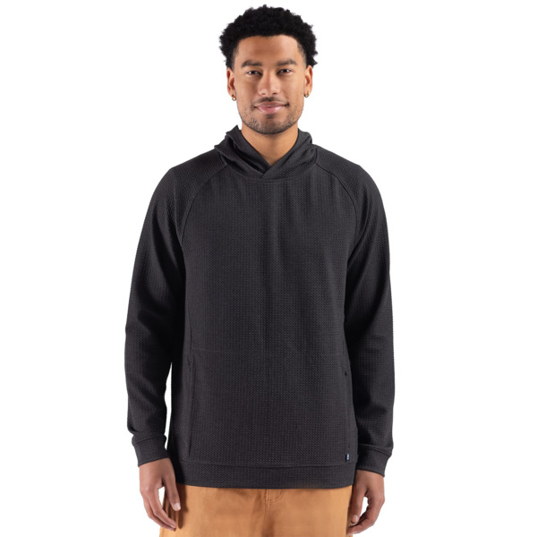 Cutter & Buck Drift Epic Versatility Recycled Textured Knit Mens Big & Tall Hooded Pullover Thumbnail