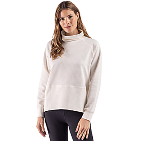 Cutter & Buck Drift Epic Confidence Recycled Textured Knit Womens High Neck Pullover Thumbnail