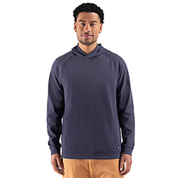Cutter & Buck Drift Epic Versatility Recycled Textured Knit Mens Hooded Pullover Thumbnail