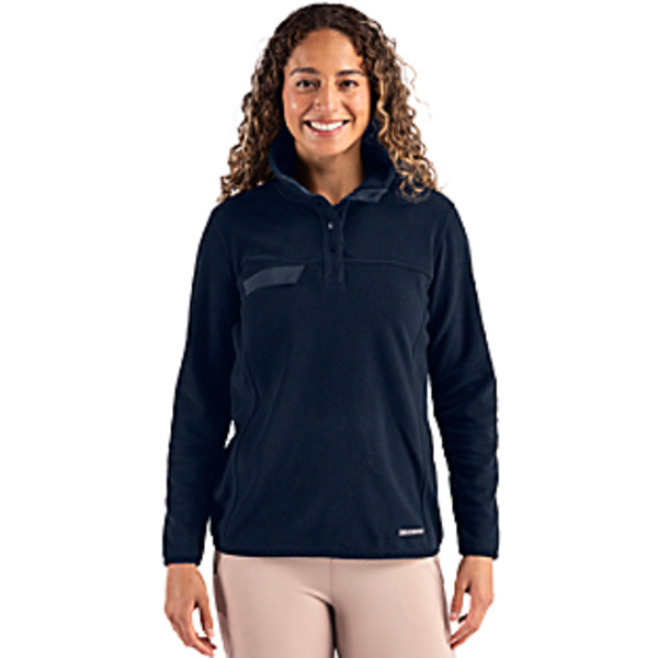 Cutter & Buck Woodland Epic Versatility Recycled Fleece Womens Snap Pullover Jacket Thumbnail