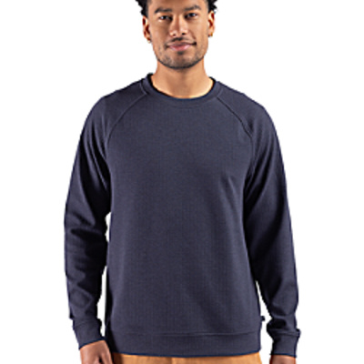 Cutter & Buck Drift Epic Confidence Recycled Textured Knit Mens Crewneck Pullover Thumbnail
