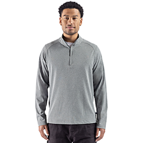 Cutter & Buck Virtue Recycled Heathered Featherlight Pique Mens Quarter-Zip Pullover Thumbnail