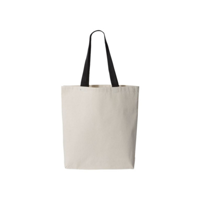 11L Canvas Tote with Contrast-Color Handles Thumbnail